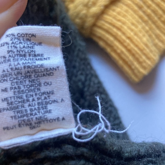 Anthropologie  size small dark green open knit turtleneck sweater EUC - Picture 6 of 7